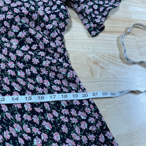 ByTiMo NWT Floral Fit & Flare Minidress Aster Rushed Size XL Flutter Sleeve - Picture 9 of 12